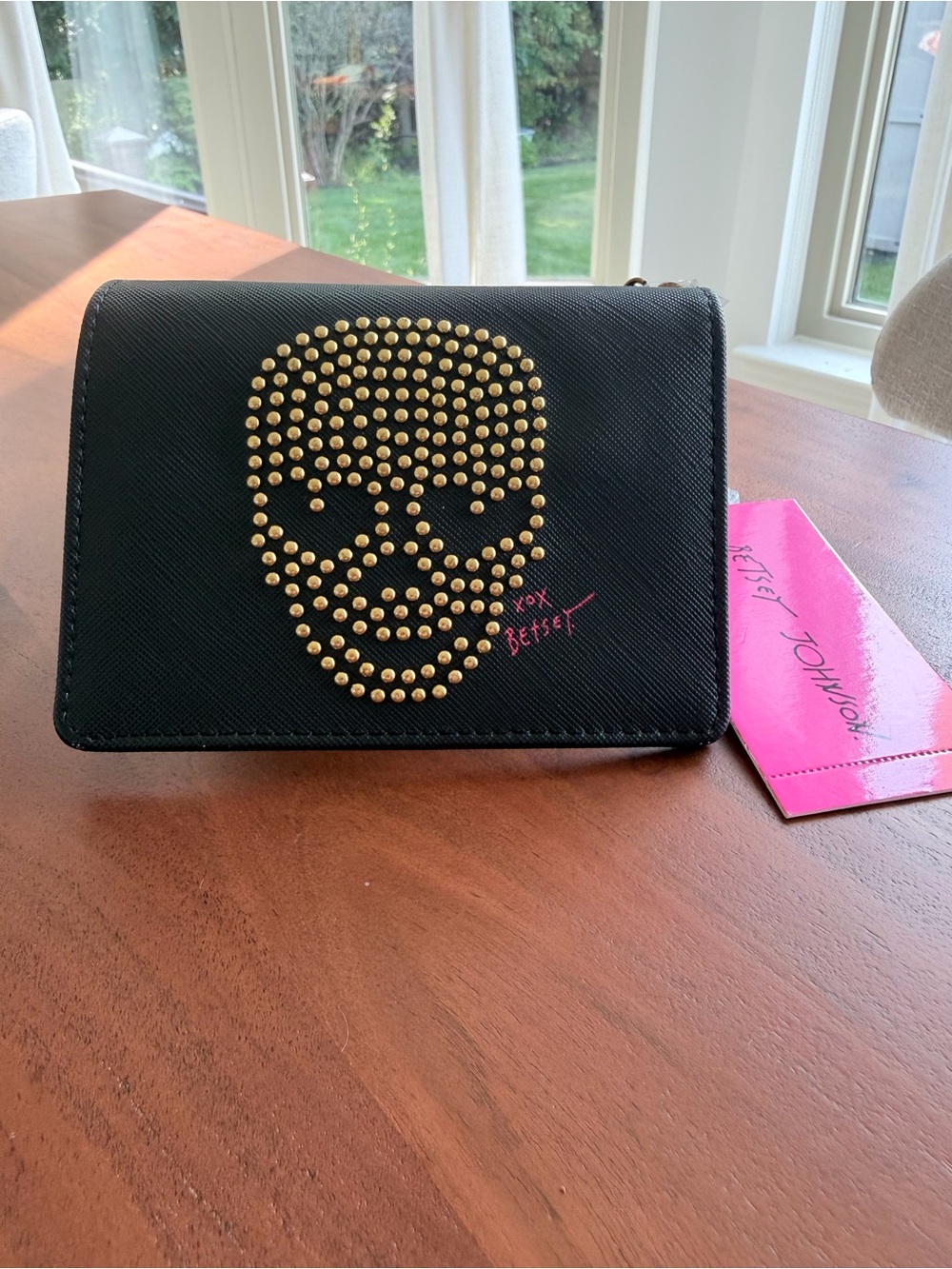 💀✨ NWT Betsey Johnson Rare Discontinued Y2K Studded Skull Wallet ✨💀